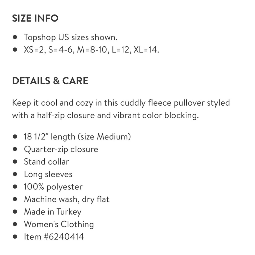 Topshop Color Block Fleece In Multi Cropped Quart… - image 7